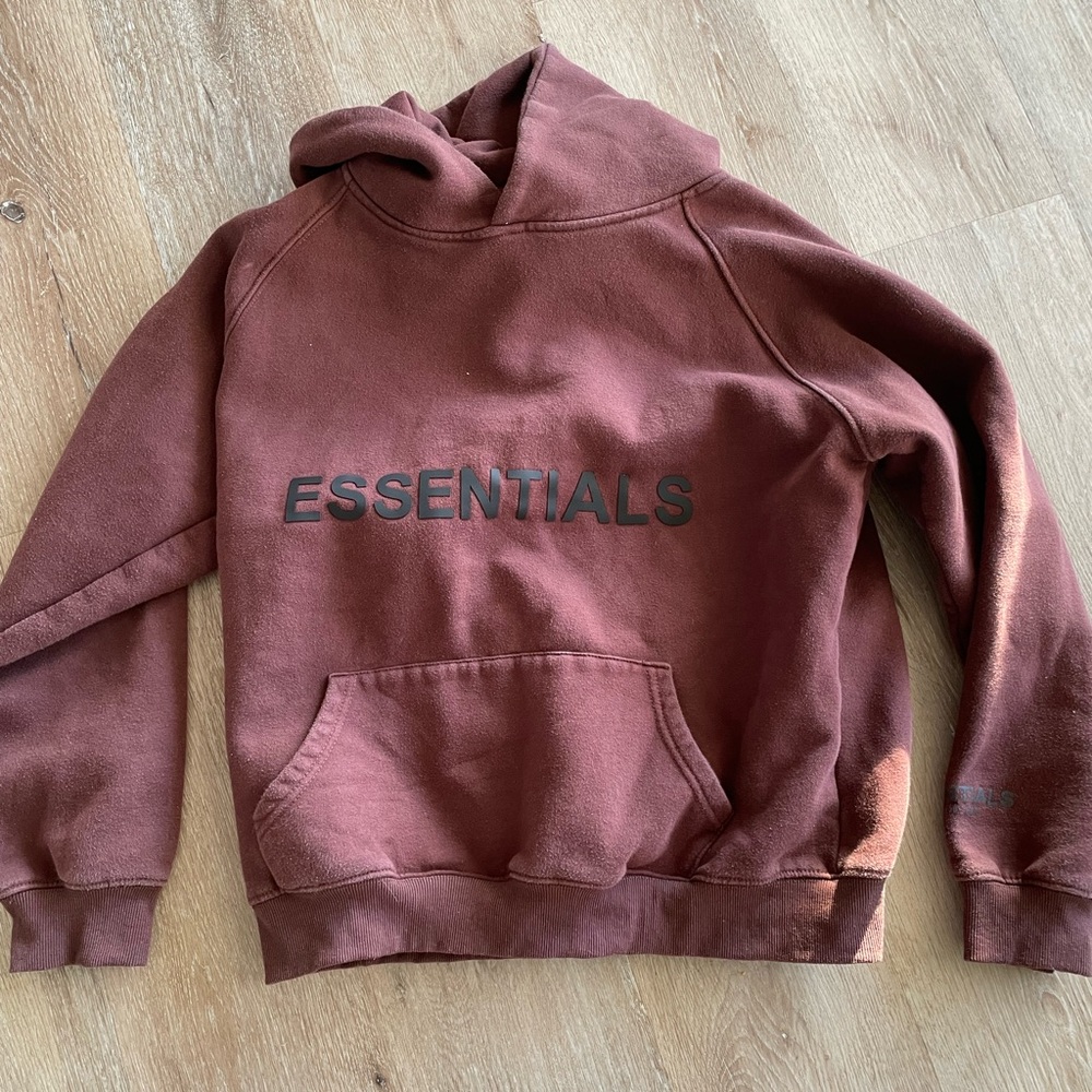 Brown ESSENTIALS Fear Of God Hoodie